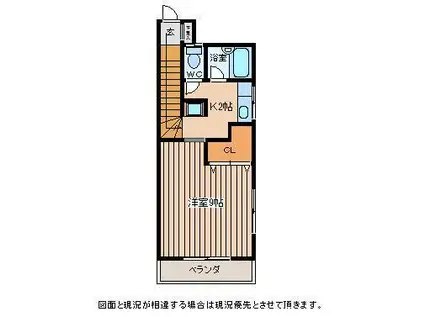 メゾンY(1K/2階)の間取り写真