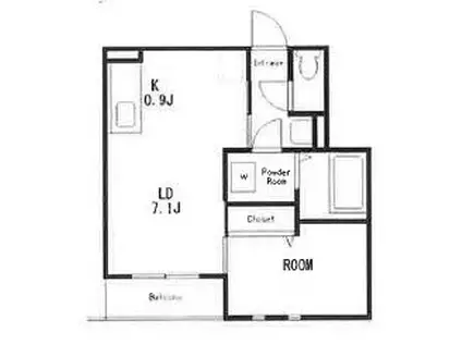 プティレーヴ亀戸(1LDK/1階)の間取り写真