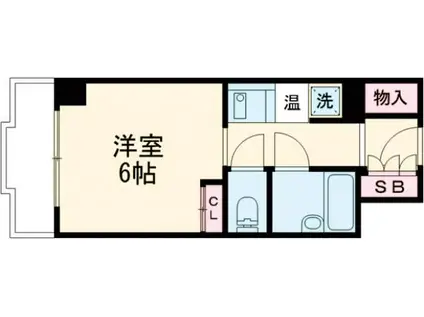 ウエストハウス IN LANI(ワンルーム/10階)の間取り写真