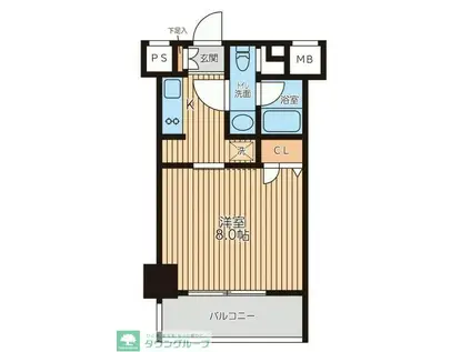 レジディア新横浜(1K/8階)の間取り写真