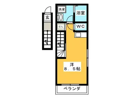 グレイス本郷(ワンルーム/2階)の間取り写真