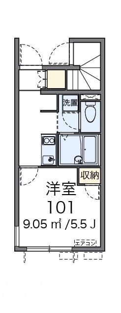 戸越銀座(1K/1階)の間取り写真