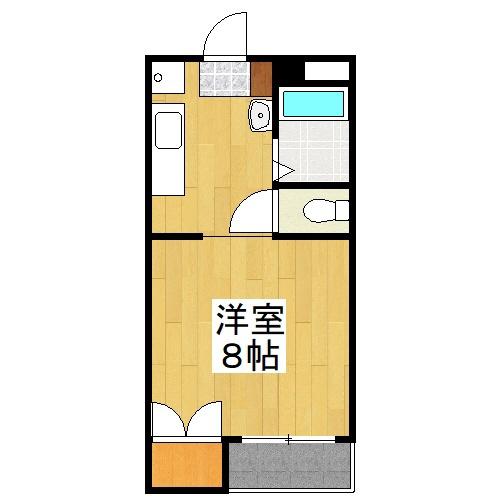 コーポ・キャロット(1K/2階)の間取り写真