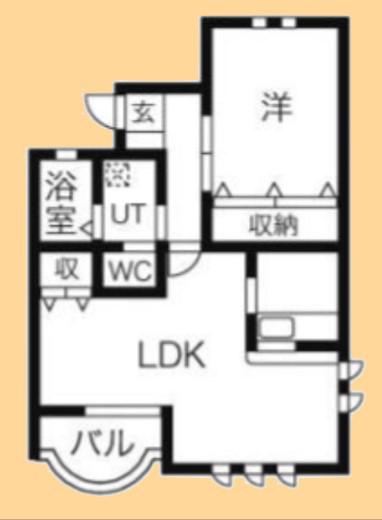 ウッドマンション和光(1LDK/2階)の間取り写真