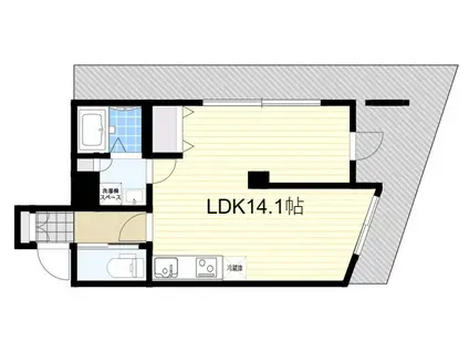 シャトーアスティナ京橋ラルゴ(ワンルーム/7階)の間取り写真