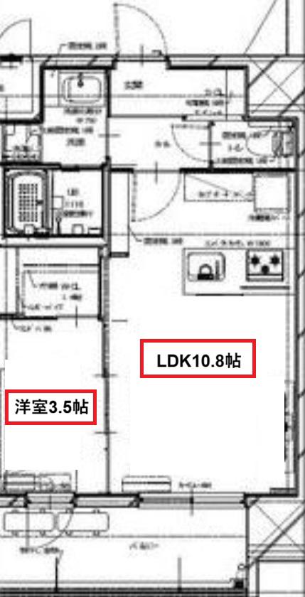 ALIVIS三国本町(1LDK/10階)の間取り写真