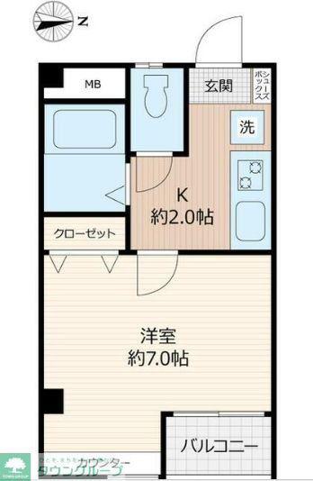 ニューアイコーマンション(1K/2階)の間取り写真