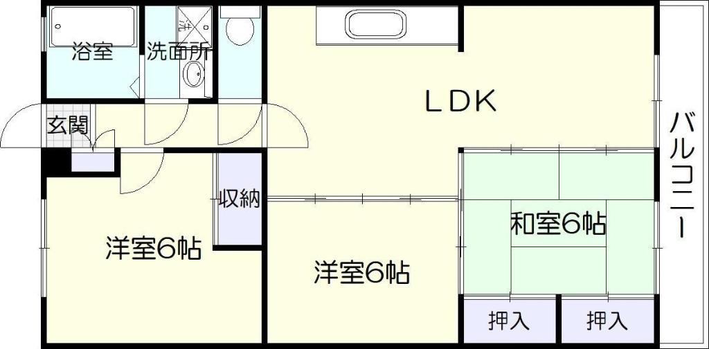 ベネフィス西陵(3LDK/5階)の間取り写真