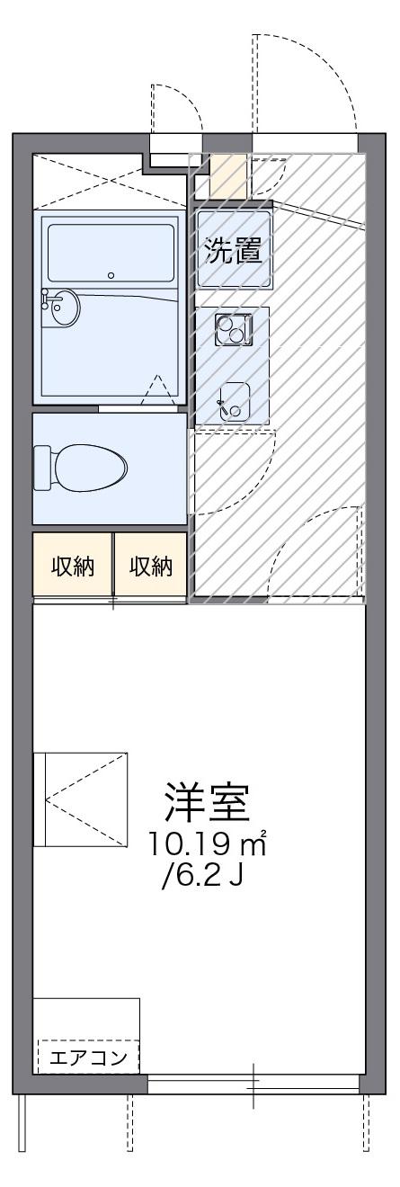 レオパレス南浜町(1K/2階)の間取り写真