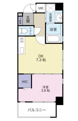 アルゴ南小倉(1DK/6階)の間取り写真