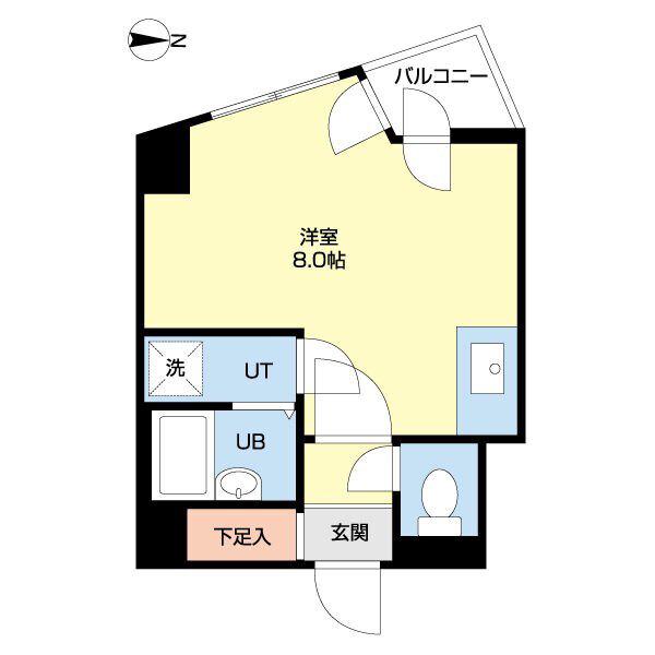 プライムパーク円山公園(ワンルーム/4階)の間取り写真