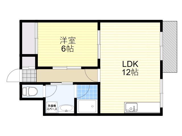 メゾングランデ(1LDK/2階)の間取り写真