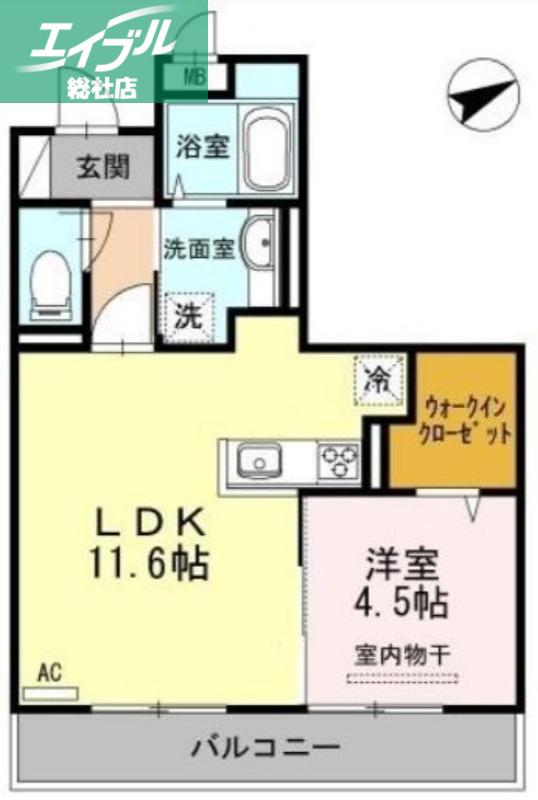 グラン シイズ(1LDK/3階)の間取り写真