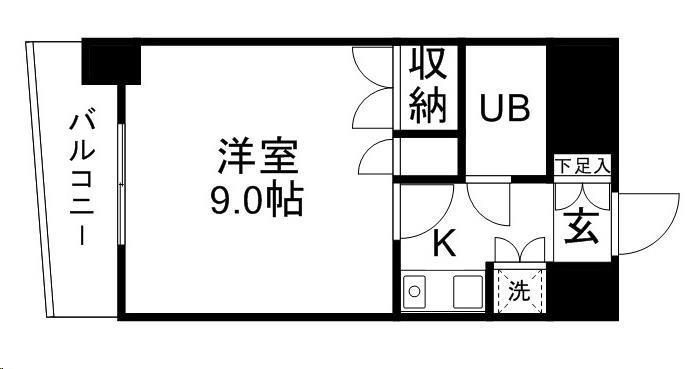 エスパシオ支倉(1K/5階)の間取り写真