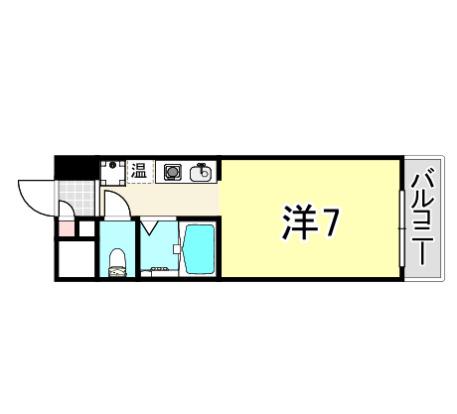 サリュー塚口(1K/5階)の間取り写真