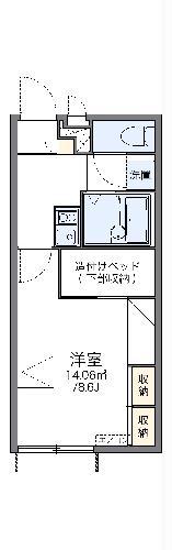 レオパレスアルモニー(1K/2階)の間取り写真