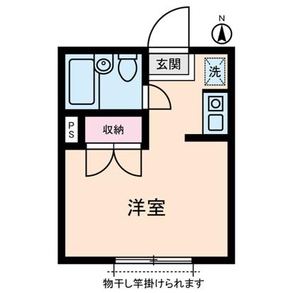 アーバンフラッツ(ワンルーム/2階)の間取り写真