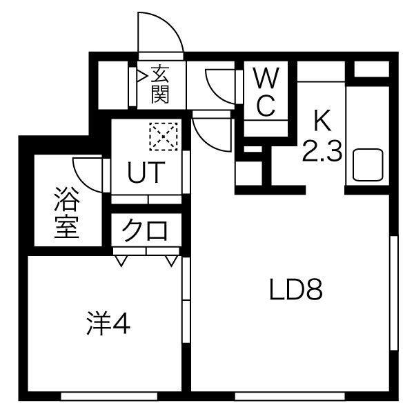 BRANCHEEN22(1LDK/4階)の間取り写真