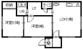 永大グリーンハイツ井上(2LDK/2階)の間取り写真
