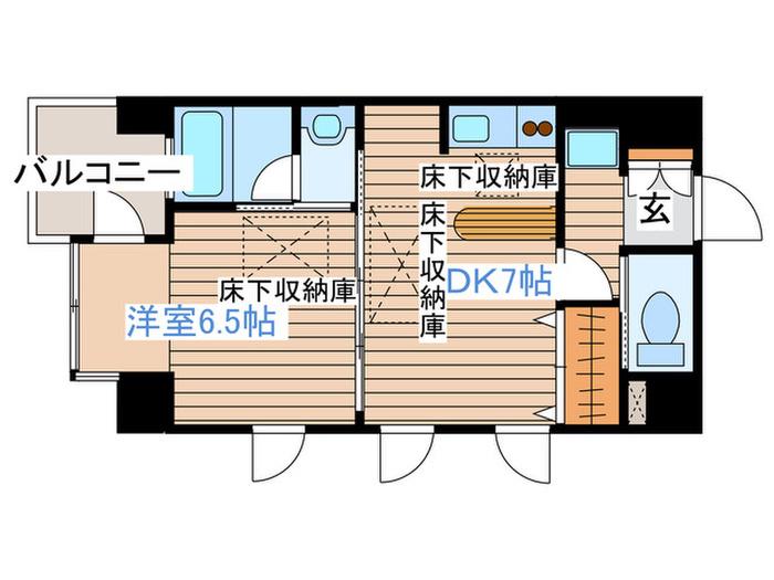 ルネスサマン(1DK/5階)の間取り写真