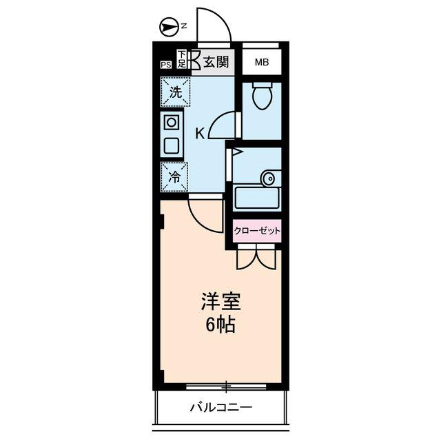 プレミアムバリュー板橋徳丸(1K/2階)の間取り写真