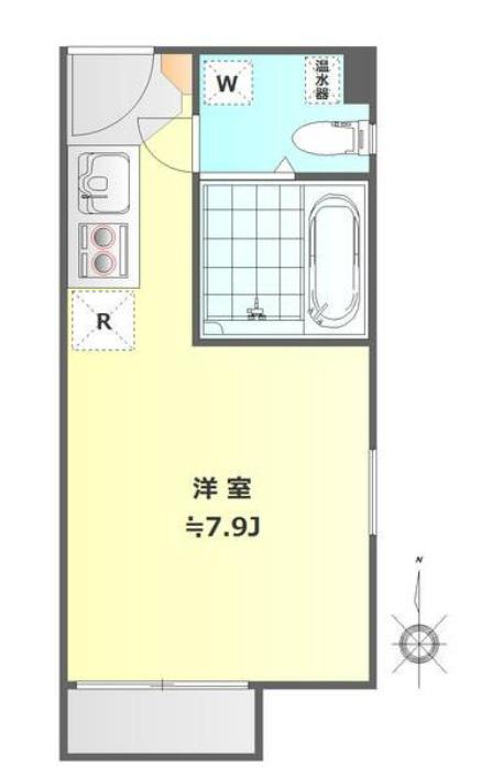 ランドレジデンス渋谷(ワンルーム/2階)の間取り写真