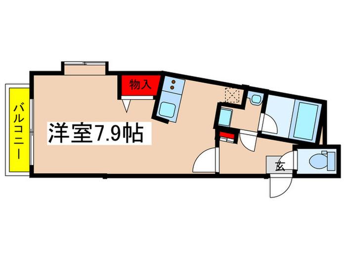 スターダスト新百合(ワンルーム/2階)の間取り写真