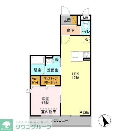 アルバ・グラート A(1LDK/3階)の間取り写真