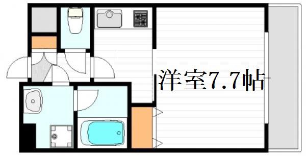 プレジオ・福島(1K/5階)の間取り写真