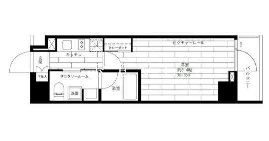 ステージグランデ茅場町(1K/3階)の間取り写真