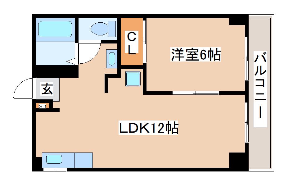 高取台ハイツ(2DK/2階)の間取り写真