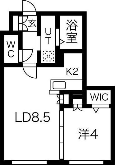 プルミエールメゾン琴似(1LDK/2階)の間取り写真