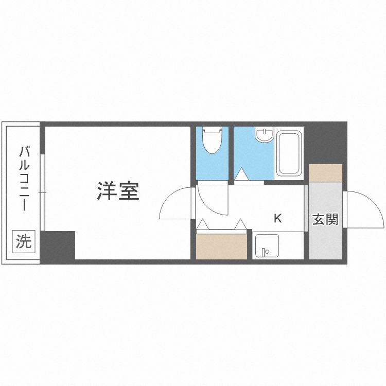 パークビレッジ(1K/2階)の間取り写真