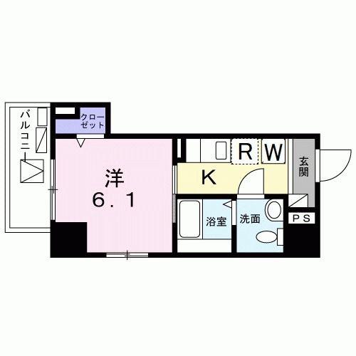 ヒカルサ滝野川(1K/3階)の間取り写真
