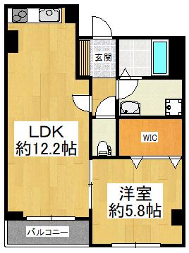PLAZA(1LDK/1階)の間取り写真