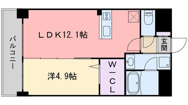 ルーセントピュアII(1LDK/7階)の間取り写真