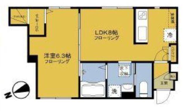 シュ・リーベ(1LDK/1階)の間取り写真