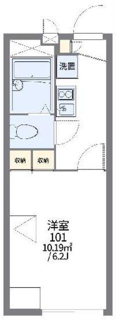 レオパレス上九沢(1K/2階)の間取り写真