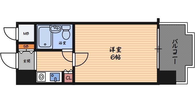 リッチハイツパークサイド(1K/5階)の間取り写真
