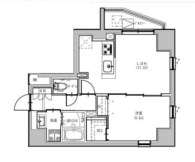 S-RESIDENCE浅草FIORE(1LDK/8階)の間取り写真