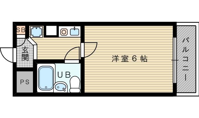 ICHIEI(1K/7階)の間取り写真