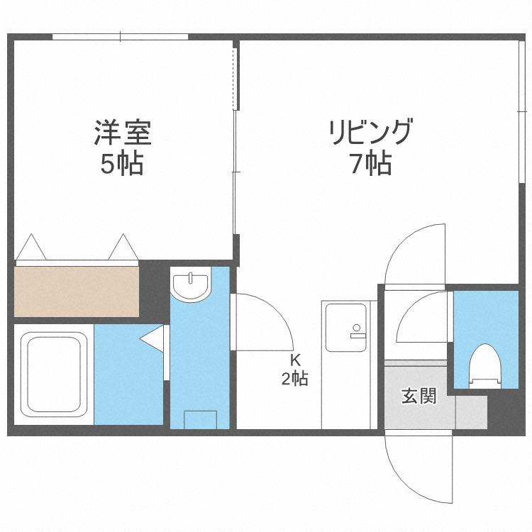 プルメリア栄通(1LDK/4階)の間取り写真