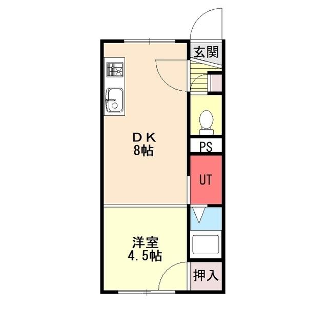 連北30条(1LDK/1階)の間取り写真