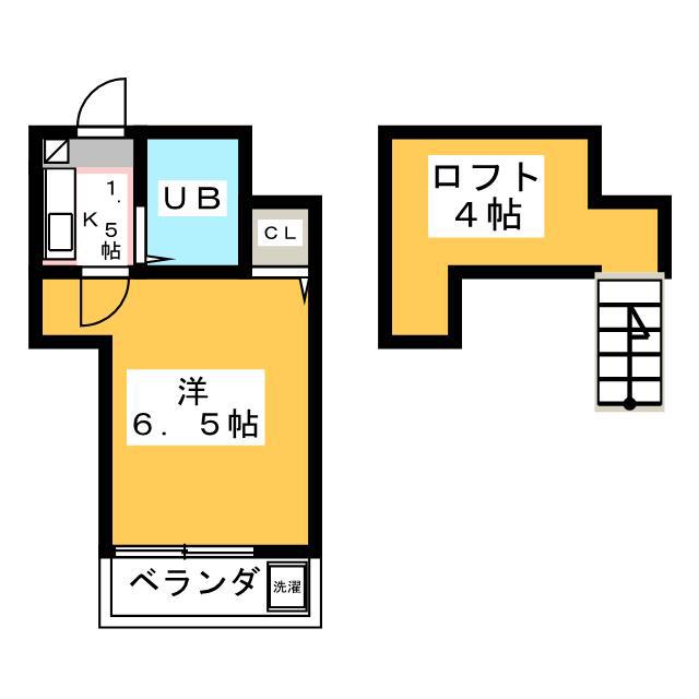 サンハイツ東門前(1K/2階)の間取り写真