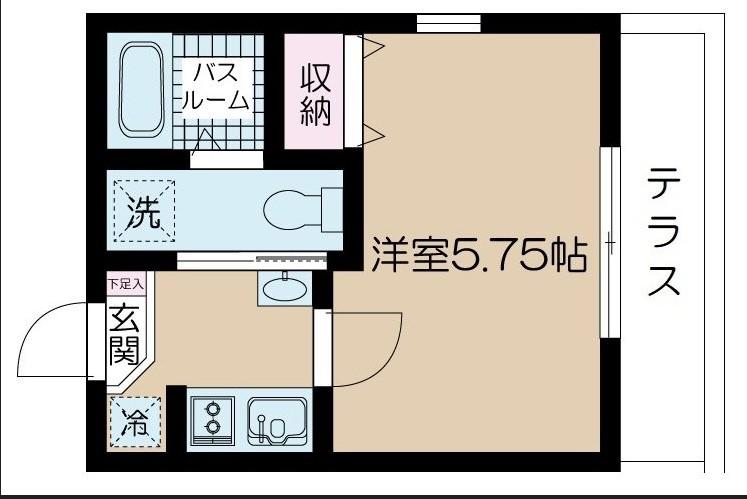 NSGATE二子玉川(1K/3階)の間取り写真