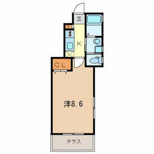 CASA・COMODO(1K/1階)の間取り写真