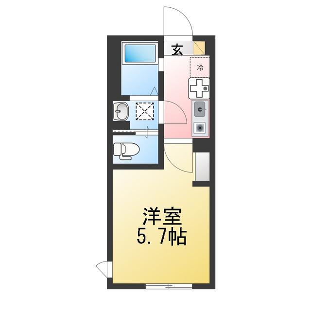方舟追浜(1K/1階)の間取り写真