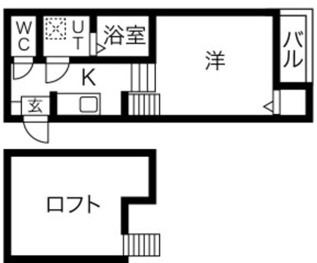 アルメリアII(1K/1階)の間取り写真