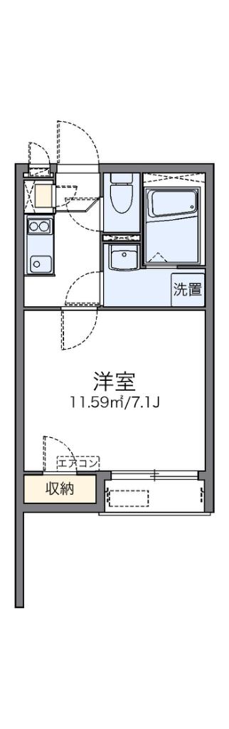 レオネクストプラナス白山(1K/2階)の間取り写真