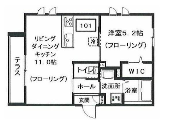 へーベルメゾン代々木上原(1LDK/1階)の間取り写真